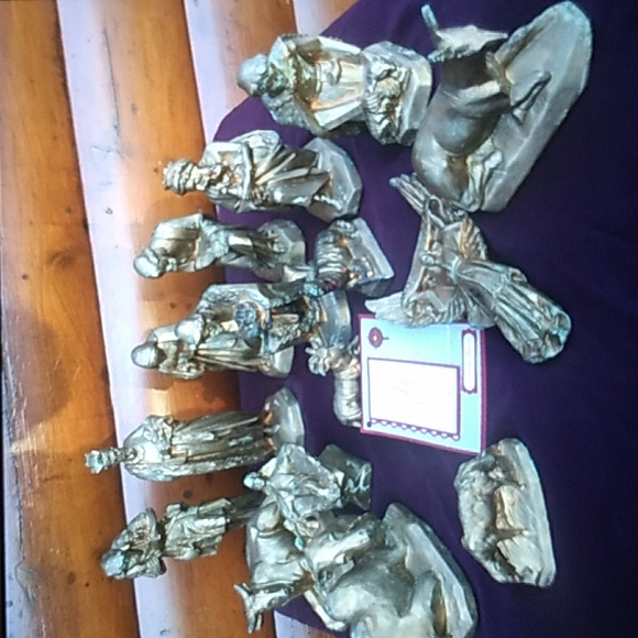 ⚜️ Cradle Pewter Ornament Girl & Baby Doll 1994 Rare - Picture 11 of 16